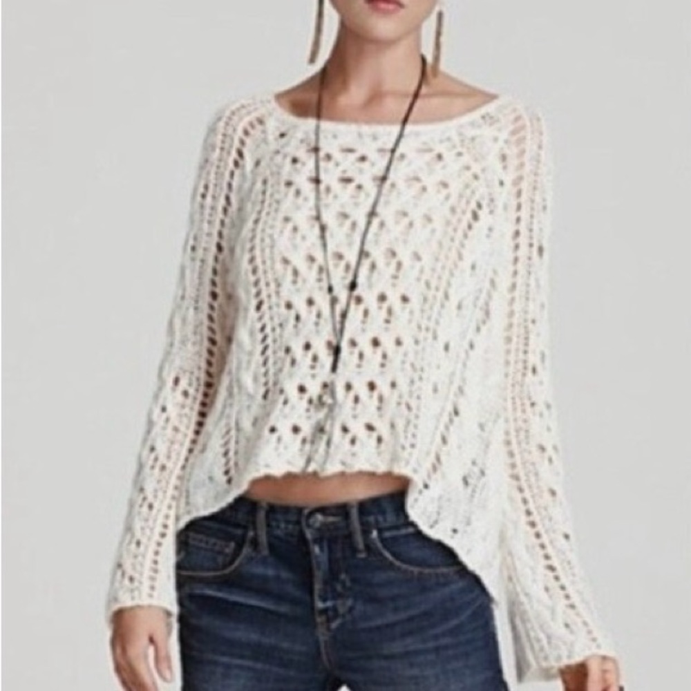Free People Crochet Knit Sweater - Size M